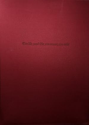 Seller image for Ein lib, zwo fele, ein munt,ein mut Vier Faksimile Blätter aus Codex Manesse VIER BILDER ZUM MINNESANG AUS DER GROSSEN HEIDELBERGER (MANESSESCHEN) LIEDERHANDSCHRIFT IM LICHTDRUCK INSEL for sale by Bibliotheca Rara GmbH