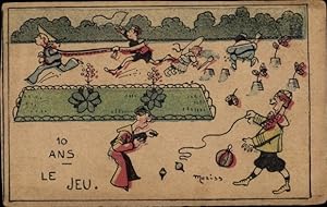 Künstler Ansichtskarte / Postkarte Moriss, 10 Ans, Le Jeu, spielende Kinder