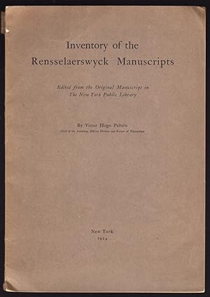 Seller image for INVENTORY OF THE RENSSELAERSWYCK MANUSCRIPTS: EDITED FROM THE ORIGINAL MANUSCRIPT IN THE NEW YORK PUBLIC LIBRARY for sale by Champ & Mabel Collectibles