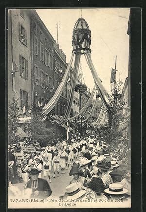 Ansichtskarte Tarare, Turnfest / Fete Gymnastique des 29 et 30 Juin 1912, Le Défilé