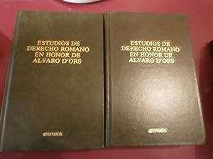 Estudios de derecho romano en honor de Álvaro d'Ors.