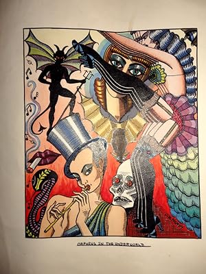 Orpheus In The Underworld, Original Poster art depicting Can-Can stockinged legs and decadent ima...