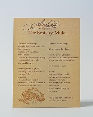 Seller image for The Bestiary: Mule for sale by Karol Krysik Books ABAC/ILAB, IOBA, PBFA