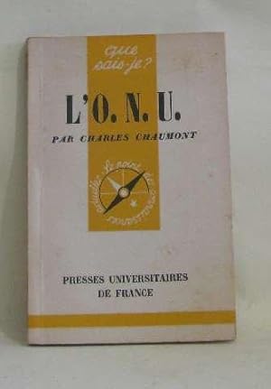 Image du vendeur pour L'onu mis en vente par JLG_livres anciens et modernes