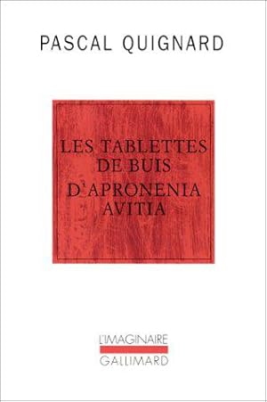 Bild des Verkufers fr Les Tablettes de buis d'Apronenia Avitia zum Verkauf von JLG_livres anciens et modernes