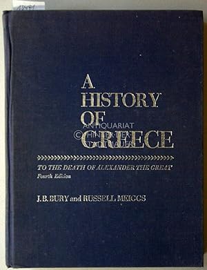 Seller image for A History of Greece to the Death of Alexander the Great. for sale by Antiquariat hinter der Stadtmauer