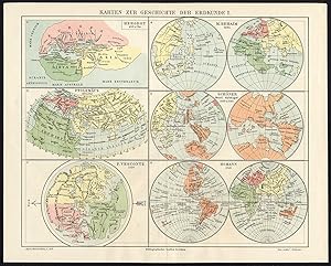 Antique Map-MAPS-MAP MAKING-PTOLEMY-HOMANN-Meyers-1895
