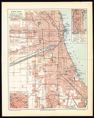 Antique Plan-CHICAGO-ILLINOIS-USA-Meyers-1895