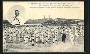 Ansichtskarte Nantes, Concours de Gymnastique 1909 - Mr David, professeur de Gymnastique, Turnfest