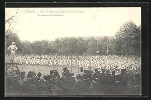 Ansichtskarte Orléans, Fête de Gymnastique du 19 juin 1904 - Mouvements d`ensemble, Turnfest