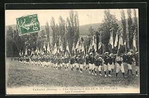 Ansichtskarte Tarare, Fête Gymnastique des 29 et 30 Juin 1912 - Les Etendards, Turnfest