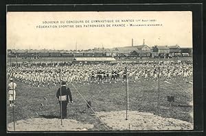 Ansichtskarte Nantes, Concours de Gymnastique 1909 - Mouvements d`Ensemble, Turnfest
