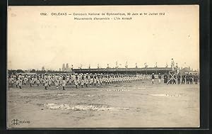 Ansichtskarte Orléans, Concours de Gymnastique 1912 - Les mouvements d`ensemble, Turnfest