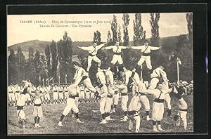 Ansichtskarte Tarare / Rhône, Fêtes de Gymnastique 1912, Terrain du Concours, Une Pyramide