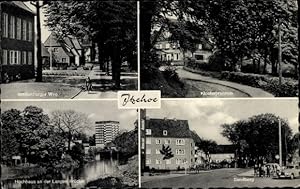 Bild des Verkufers fr Ansichtskarte / Postkarte Itzehoe in Holstein, Sandberg, Klosterbrunnen, Hochhaus an der Langen Brcke zum Verkauf von akpool GmbH