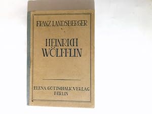 Bild des Verkufers fr Heinrich Wlfflin. zum Verkauf von Antiquariat Buchhandel Daniel Viertel