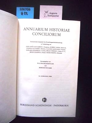 Annuarium Historiae Conciliorum. 16. Jahrgang 1984 Heft 1 und 2 in einem Band.