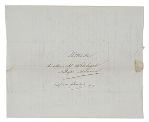 Two signed autograph letters to Hermann Schlegel.Noordwijk, 10 March and 9 October 1834. Folio (2...