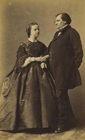 France Paris Prince Napoleon & Princess Clothilde Old CDV Photo Disderi 1860