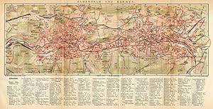 Antique Map-ELBERFELD-WUPPERTAL-GERMANY-Meyers-1895