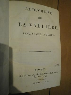 La Duchesse De La Vallière.