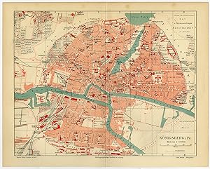Antique Map-KONIGSBERG-KALININGRAD-PRUSSIA-RUSSIA-Meyers-1895