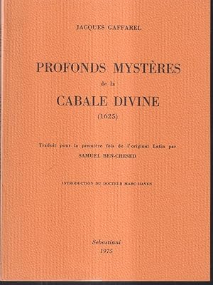 Bild des Verkufers fr Profonds mysteres de la cabale divine zum Verkauf von Librodifaccia