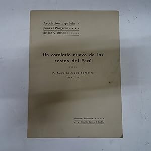 Imagen del vendedor de UN COROLARIO NUEVO DE LAS COSTAS DEL PERU. a la venta por Librera J. Cintas