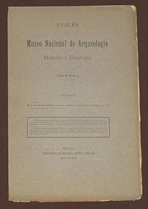 Seller image for Anales Del Museo Nacional De Arqueologa, Historia Y Etnologa. Tomo II. Nm. 2. Julio de 1910 for sale by Librera Urbe