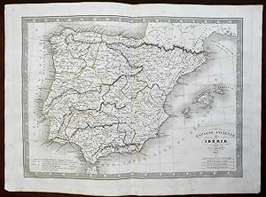 Ancient Iberia Spain Celt-Iberian Tribes Carthaginian Colonies 1834 Monin map