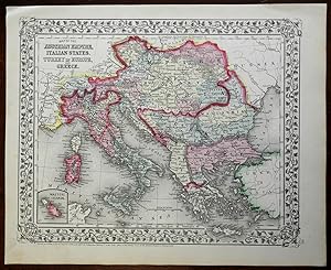Austria-Hungary Hapsburg Empire Italian States Ottoman Empire 1867 Mitchell map