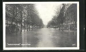 Ansichtskarte Paris, Paris-Inondè - Avenue d`Antin, Hochwasser