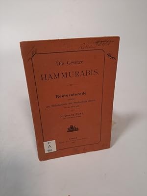Bild des Verkufers fr Die Gesetze Hammurabis. Rektoratsrede gehalten am Stiftungsfeste der Hochschule Zrich den 29. april 1903. zum Verkauf von Antiquariat Bookfarm