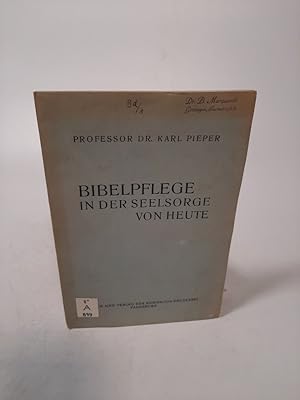 Seller image for Bibelpflege in der Seelsorge von heute. for sale by Antiquariat Bookfarm