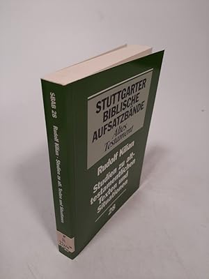 Bild des Verkufers fr Studien zu alttestamentlichen Texten und Situationen. Hrsg. von Wolfgang Werner und Jrgen Werlitz Stuttgarter biblische Aufsatzbnde, 28 zum Verkauf von Antiquariat Bookfarm