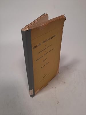 Bild des Verkufers fr Biblische Gleichzeitigkeiten oder Uebereinstimmende Zeitrechnung bei Babyloniern, Assyrern, Aegyptern und Hebrern. zum Verkauf von Antiquariat Bookfarm