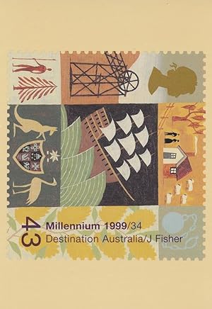 Travel To Australia Ship Coat Of Arms Royal Mail Limited Postcard