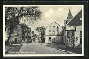 Ansichtskarte Breckerfeld, Frankfurter-Strasse mit Litfasssäule