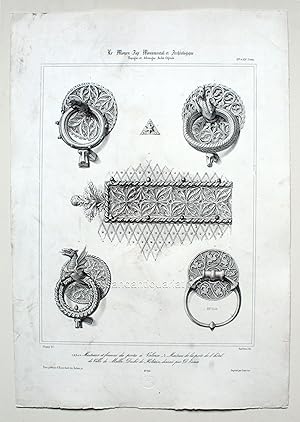 Imagen del vendedor de Marteaux et fermres des portes  Valence. Marteau de la porte de l'hotel de Ville de Moelln, Durch de Holstein, desine par D. Rame a la venta por Versandantiquariat Hsl