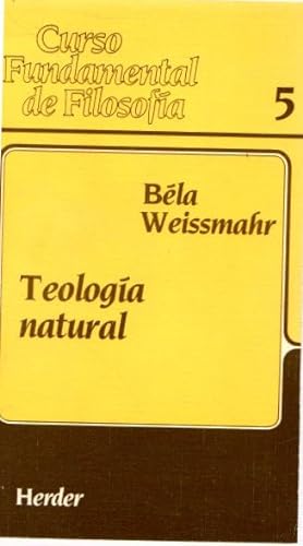 Bild des Verkufers fr Teologa natural . zum Verkauf von Librera Astarloa