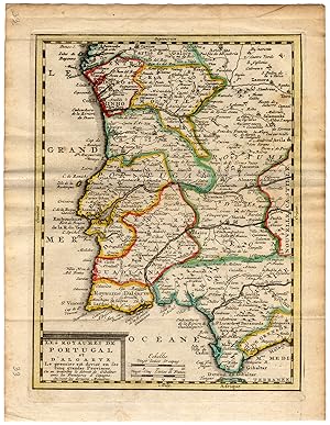 Antique Map-KINGDOMS OF PORTUGAL and ALGARVE-de Missy-de Leth-1749