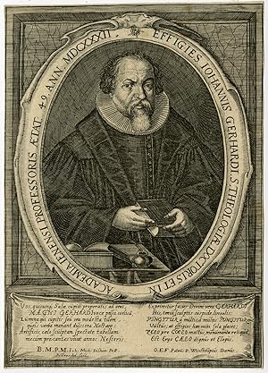 Antique Print-PORTRAIT-JOHANNES GERHARD-LUTHERAN-Troschel-c.1650