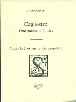 Bild des Verkufers fr Cagliostro. Documents et etudes zum Verkauf von Librodifaccia