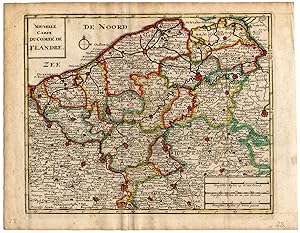 Antique Map-COUNTY OF FLANDERS-COMTE DE FLANDRE-de Missy-de Leth-1749