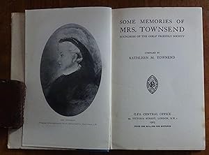 Seller image for Some memories of Mrs Townsend foundress of the Girls' Friendly Society. for sale by WestField Books