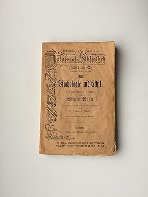 Seller image for Zur Psychologie und Ethik - Zehn ausgewhlte Abschnitte for sale by Bildungsbuch