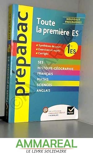Seller image for Prpabac Toute la premire ES: Toutes les matires - Bac - Premire ES for sale by Ammareal