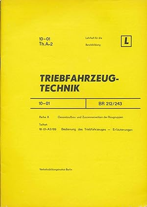 Bild des Verkufers fr Triebfahrzeugtechnik BR 212/243. zum Verkauf von Antiquariat Bernhardt