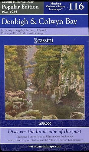 Immagine del venditore per Cassini Historical Map : Popular Edition 1921-1924 No. 116 : Denbigh & Colwyn Bay including Abergele, Llanrwst, Holywell, Prestatyn, Rhyl, Ruthin and St Asaph venduto da Pendleburys - the bookshop in the hills