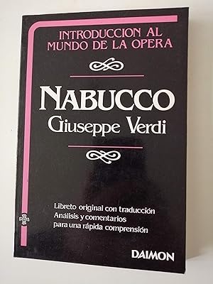 Nabucco : libreto con texto italiano de Temistocle Solera ; música de Giuseppe Verdi